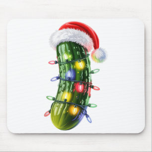 Lustiger Ckle Weihnachtsmann Hut Weihnachtsbeleuch Mousepad