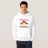 Lustiger Clarinet arbeitet für Schokolade Hoodie (Vorne ganz)