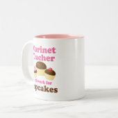 Lustiger Clarinet-Lehrer Zweifarbige Tasse (Vorderseite Links)