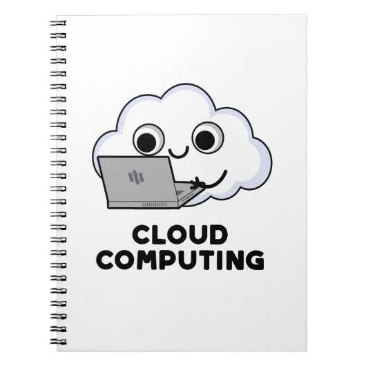 Lustiger Cloud-Computing-Computer-Wetter-Wortwitz Notizblock (Vorderseite)