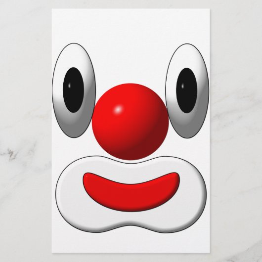 Lustiger Clown Briefpapier (Vorderseite)