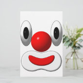 Lustiger Clown Briefpapier (Stehend Vorderseite)