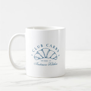 Lustiger Club Kohlenhydrate Croissant Küchen Humor Kaffeetasse
