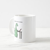 Lustiger COBOL-Programmierer-Dinosaurier Kaffeetasse (Vorderseite Links)