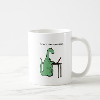 Lustiger COBOL-Programmierer-Dinosaurier Kaffeetasse