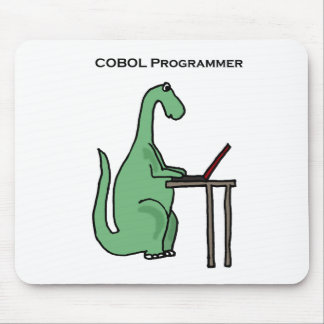 Lustiger COBOL-Programmierer-Dinosaurier Mousepad