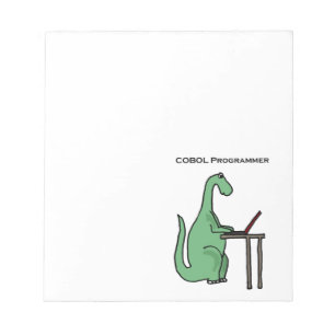 Lustiger COBOL-Programmierer-Dinosaurier Notizblock