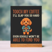 Lustiger Cockapoo Kaffeeliebhaber Acrylschild (Neutral)