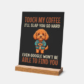 Lustiger Cockapoo Kaffeeliebhaber Acrylschild (Winkel)