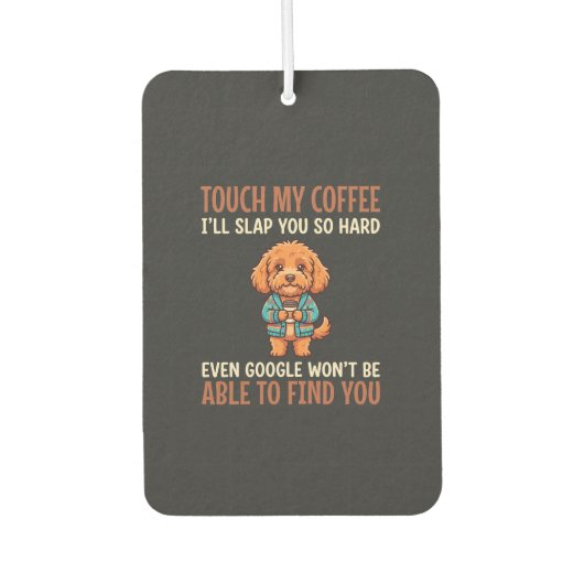 Lustiger Cockapoo Kaffeeliebhaber Autolufterfrischer (Vorderseite)