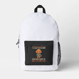 Lustiger Cockapoo Kaffeeliebhaber Bedruckter Rucksack