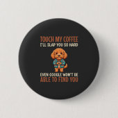 Lustiger Cockapoo Kaffeeliebhaber Button (Vorderseite)