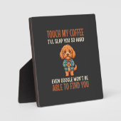 Lustiger Cockapoo Kaffeeliebhaber Fotoplatte (Vorderseite)