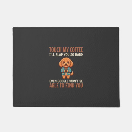 Lustiger Cockapoo-Kaffeeliebhaber Fußmatte (Vorderseite)