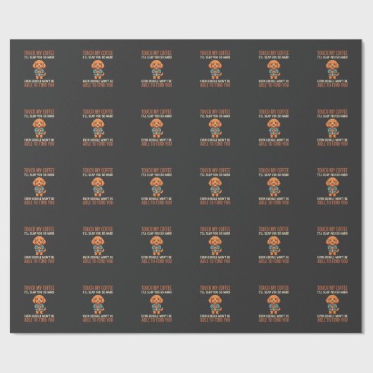 Lustiger Cockapoo Kaffeeliebhaber Geschenkpapier (Flach)