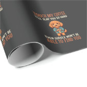 Lustiger Cockapoo Kaffeeliebhaber Geschenkpapier (Rolleneckpunkt)