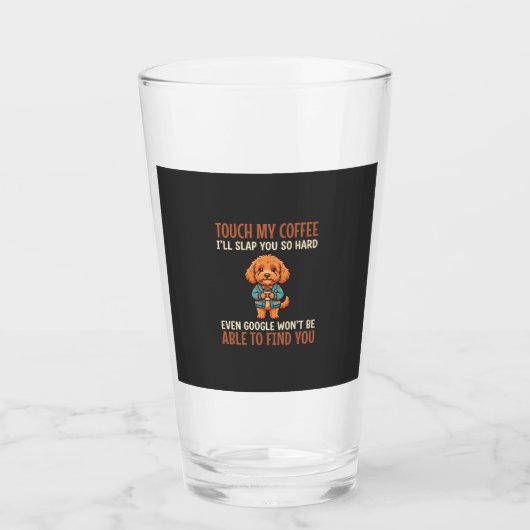 Lustiger Cockapoo Kaffeeliebhaber Glas (Vorderseite)
