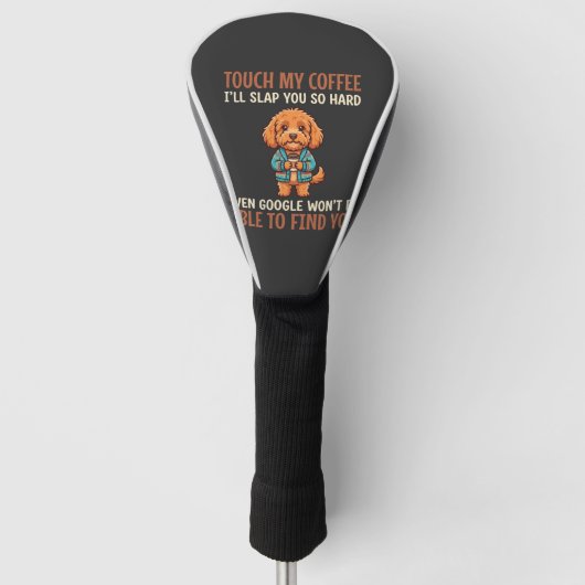 Lustiger Cockapoo Kaffeeliebhaber Golf Headcover (Vorderseite)