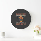 Lustiger Cockapoo Kaffeeliebhaber Große Wanduhr (Zuhause)