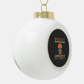 Lustiger Cockapoo Kaffeeliebhaber Keramik Kugel-Ornament (Links)