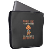 Lustiger Cockapoo Kaffeeliebhaber Laptopschutzhülle (Vorne Rechts)