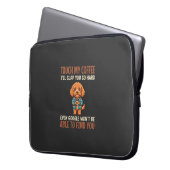 Lustiger Cockapoo Kaffeeliebhaber Laptopschutzhülle (Vorderseite Links)