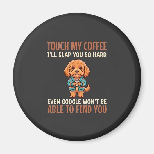 Lustiger Cockapoo Kaffeeliebhaber Magnet (Vorne)