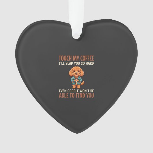 Lustiger Cockapoo Kaffeeliebhaber Ornament (Vorderseite)