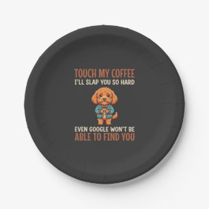 Lustiger Cockapoo Kaffeeliebhaber Pappteller