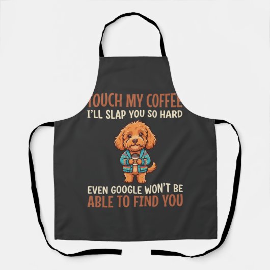 Lustiger Cockapoo Kaffeeliebhaber Schürze (Vorderseite)