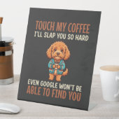 Lustiger Cockapoo Kaffeeliebhaber Sockelschild (In Situ)