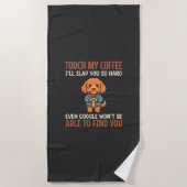 Lustiger Cockapoo Kaffeeliebhaber Strandtuch (Vorderseite)