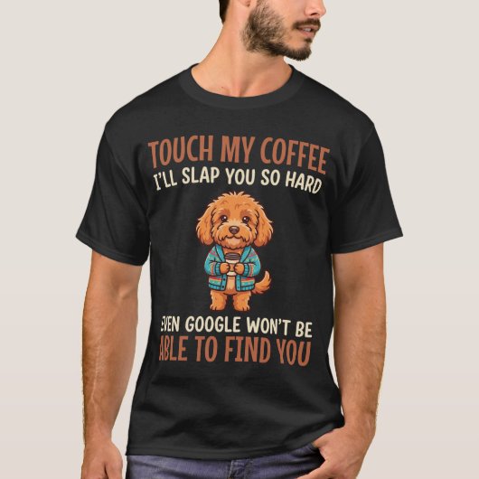 Lustiger Cockapoo Kaffeeliebhaber T-Shirt (Vorderseite)