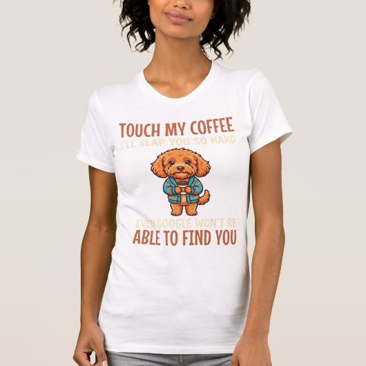 Lustiger Cockapoo-Kaffeeliebhaber T-Shirt (Vorderseite)