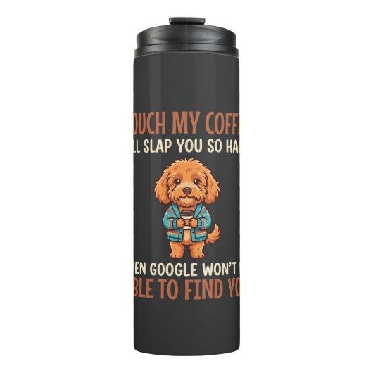 Lustiger Cockapoo Kaffeeliebhaber Thermosbecher (Vorderseite)