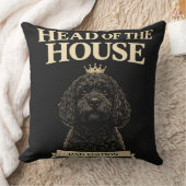 Lustiger Cockapoo-Vater-Geschenk | Chef des Hauses Kissen (Decke)