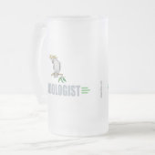 Lustiger Cockatiel Mattglas Bierglas (Vorderseite Links)