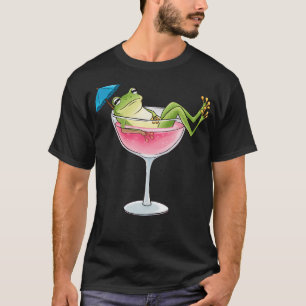 Lustiger Cocktail Frosch Meme Humor Trinker Frosch T-Shirt