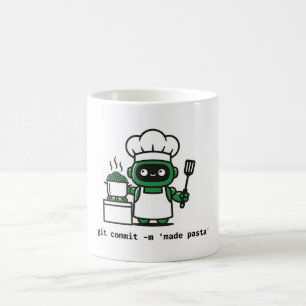 Lustiger Coder-Becher — git commit hat Pasta gemac Kaffeetasse