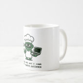 Lustiger Coder-Becher — Ich debugge Code und ich k Kaffeetasse (VorderseiteRechts)