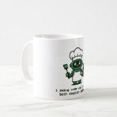 Lustiger Coder-Becher — Ich debugge Code und ich k Kaffeetasse (Vorderseite Links)