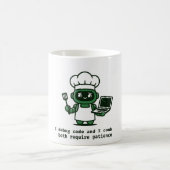 Lustiger Coder-Becher — Ich debugge Code und ich k Kaffeetasse (Mittel)