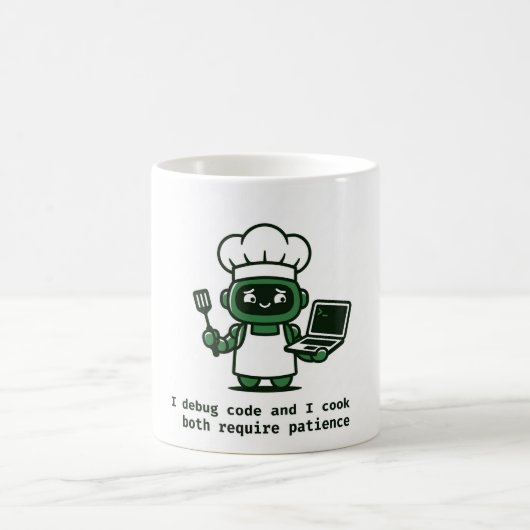 Lustiger Coder-Becher — Ich debugge Code und ich k Kaffeetasse (Mittel)