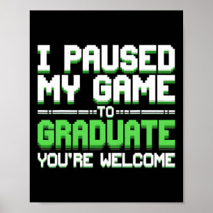 Lustiger College- oder High-School-Gamer-Abschluss Poster