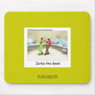 Lustiger Computer-Geek-Cartoon Auf Hochwertiger Ma Mousepad