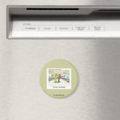 Lustiger Computer-Geek-Cartoon Auf Knopfdruck Mit Magnet (In Situ (Geschirrspüler))