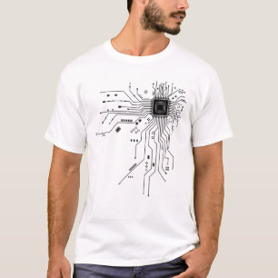 Lustiger Computer-Geek-PCB-Design CPU-Chip-Schaltk T-Shirt