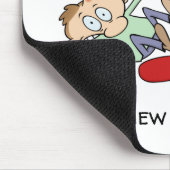 Lustiger Computer-Problem-Cartoon mit Ihrem Namen Mousepad (Ecke)