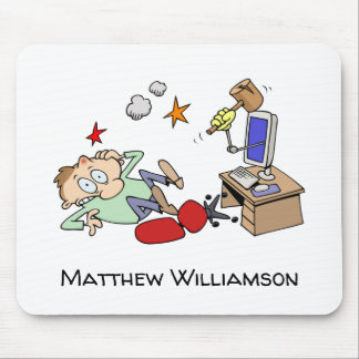 Lustiger Computer-Problem-Cartoon mit Ihrem Namen Mousepad