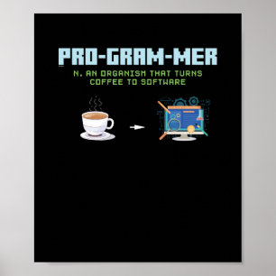 Lustiger Computerprogrammierer Poster